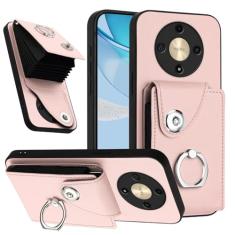 Kainevy Capa carteira para Honor Magic 6 Lite de couro fofa Honor Magic 6 Lite com suporte para cartão e anel de suporte, fecho magnético, capa protetora resistente à prova de choque de silicone e