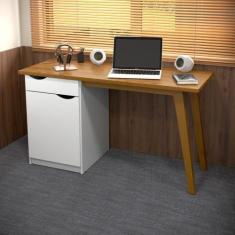 mesa de estudo prism luxo com 1 gaveta e 1 porta patrimar