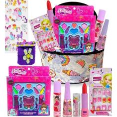 Kit Maquiagem Maleta Infantil Batom Brilho Gloss Make Up - Nova Avenid