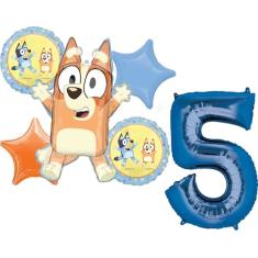 Bingo and Bluey 5th Birthday Party Supplies Balloon Bouquet Decorations