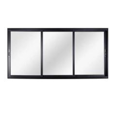 Janela de Aluminio de Correr 120x150cm 3 Folhas com Vidro Liso Esquadr