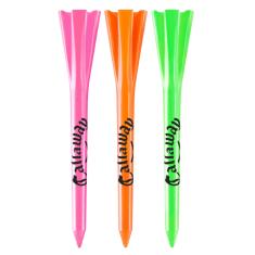 Camisetas de golfe de plástico com desempenho de 7,9 cm, mistura neon, pacote com 30