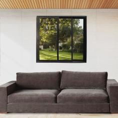 Janela Vitrô 3 Planos Linha 25 120x200