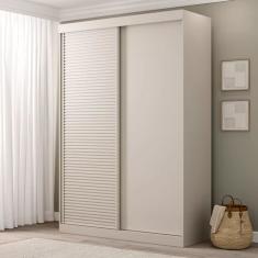 Guarda Roupa Solteiro 2 Portas 1 Porta Ripada Samambaia Cabecasa Madeiramadeira Off White