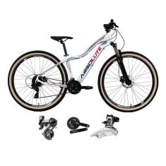 Bicicleta Aro 29 Absolute Hera Feminina Shimano Altus 24v Freio Disco Hidráulico Garfo Trava Pneus Bege - Branco Tam.15