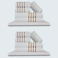 Jogo De Toalhas 12 P?s Cole??o Montreal 100% Algod?o Branco