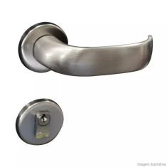 Fechadura Contemporânea Cromo Acetinado Externa Cromo Acetina