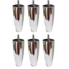 Kit Pes Cama box 12 pes Conico Metalizado Escuro com 12 cm de altura -