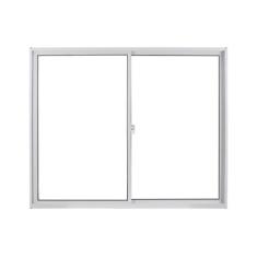 Janela de Alumínio de Correr 120x150cm 2 Folhas com Vidro Liso Linha S