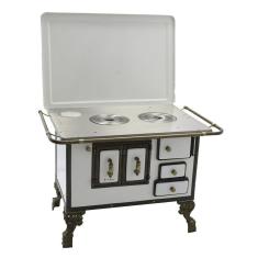 Fogão a Lenha Barroco Venâncio com Tampa 03 Branco 3betbr