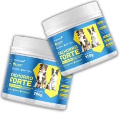 KIT 2 Potes Suplemento Cachorro Forte Pelo e Derme 250g | Reduz Queda de Pelo Excessiva e Desconforto na Derme | Todas as Idades | Fórmula Ômega 3 e Biotina | Formulado por Veterinários | VeterinUp