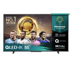 Smart TV Hisense 55Q6QV 55" 4K QLED Preto com Bluetooth HDR Dolby Atmos VIDAA U9 110V