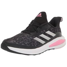 adidas Originals Tênis de corrida infantil unissex Fortarun Ac, Preto/Prata Metálico/Rosa Bliss, 21