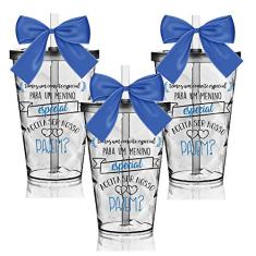 3 Copos Convite Twister Personalizado Pajem
