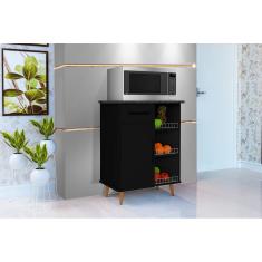 Balcão Fruteira Cristal Preto