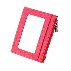 Bolsa de couro para cartão de crédito, porta-cartão de crédito, bolso para moedas, proteção RFID, B, Standard size