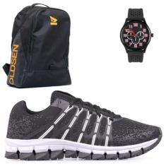 Oldsen Tenis Masculino casual moda Caminhada Academia mochila relogio