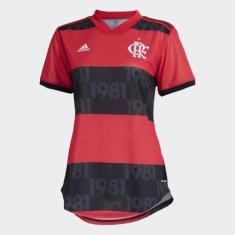 Camisa Flamengo I Adidas 21/22 Fem Vermelha