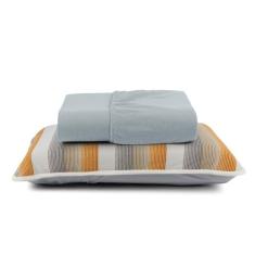 Lençol Solteiro 2 Peças 100% Algodão com Elástico e Fronha - ENTROU CO