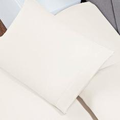 Jogo de Cama Solteiro Lençol Fronha Liso 2 Peças - Mercado Bordado, Pa