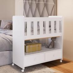 Berço Moisés com 2 Gavetas com Colchão By 511 Branco - Completa Móveis