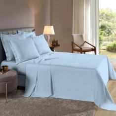 Jogo Lençol King 3 peças Fronhas com Abas Percal 200 Fios 100% Algodão