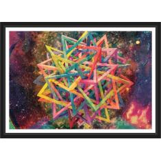 Quadro Decorativo Abstrato Arte Linhas Modernas Salas Decoração Interi