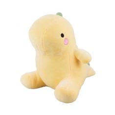 Dinossauro Amarelo ou Verde Sentado Cartoon 24cm Pelúcia - Fofy Toys, 