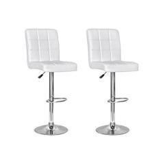 Conjunto 2 Banquetas Dublin Material Ecológico Regulagem De Altura - B