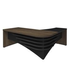 Mesa Francela Diretor 2,00 X 1,80 Lado Esquerdo Marrom-preto