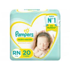 Fralda Pampers Premium Care RN - Até 4kg 20 Unidades, RN, 20