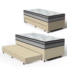 Cama Box com Colchao Espuma D33 Pillow In Anjos Ortosleep + Auxiliar d