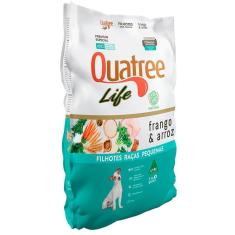 Ração Seca Quatree Life Frango e Arroz Cães Filhotes Raças Pequenas - 3 Kg