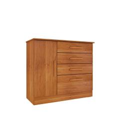 Cômoda Chicago 1 Porta e 4 Gavetas Cinamomo - Tcil Móveis