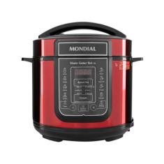 Panela de Pressão Elétrica Digital Mondial - 5L 900W Master Cooker Red