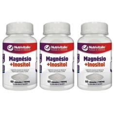 Kit 3 Un - Magnesio Inositol 700Mg 60 Capsulas Nutrivitalle