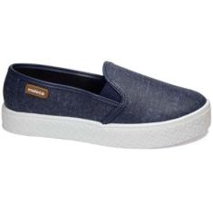 Tênis Slip-On Moleca Napa Jeans Feminino 5712.304-Feminino