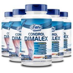 Kit 5 Condrol Dimalex 1100mg Unilife 60 Comprimidos