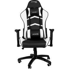 Cadeira Gamer MX5 Giratoria Preto e Branco Mymax