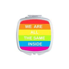 Rainbow Gay LGBT Espelho portátil compacto bolso maquiagem dupla face