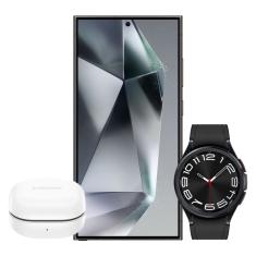 Galaxy S24 Ultra  512GB - Preto + Galaxy Watch6 Classic LTE 43mm - Preto + Galaxy Buds FE - Grafite Combo