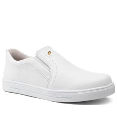 Tênis Pegada Feminino Slip On Couro-Feminino