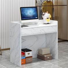 Mesa de recepção moderna, balcão de varejo para check-out com gavetas, pequena mesa de recepção de beleza, estação de trabalho de computador para salão de beleza, para loja de roupas/loja de