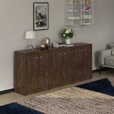 Kit 3 Balcões Me4103 com 6 Portas e Prateleira Rústico