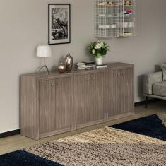 Kit 3 Balcões Me4103 com 6 Portas e Prateleira Carvalho