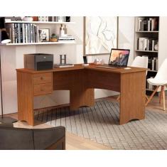 Mesa / Escrivaninha de Canto PAR em L Para Escritório/Estudo 2 Gavetas