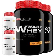 Kit 2x Waxy Whey 900g + 2x Creatina Monohidratada 100% Pura 300g - Bod