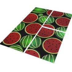 Tapete de Cozinha Watermelon 120x40 + 2 Capachos 60x40 - Style Brazil