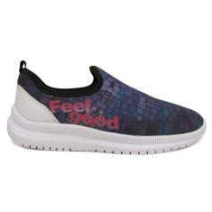 Tênis Meia GTS - Feminino - CORES LINDAS, Azul, 35