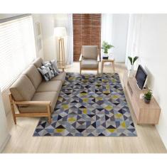 Tapete Sala School Caleidoscopio Azul 1,50x2,00 São Carlos - Tapetes S